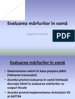 Evaluarea Marfurilor in Vama