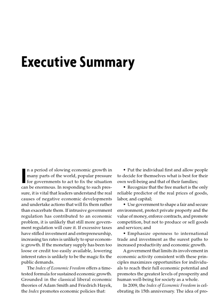 Index09 ExecSum | PDF | Economic Growth | Macroeconomics