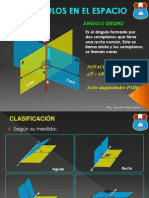 Ángulos en el espacio: clasificación y teorema de Pitágoras