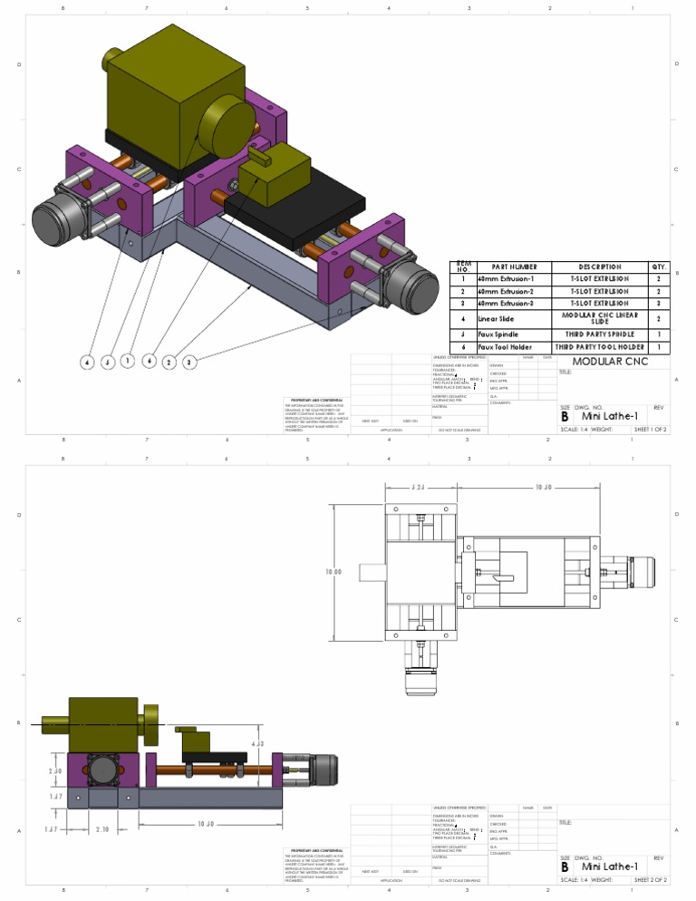 Modular CNC Mini Lathe-1 | PDF | Numerical Control | Crafts