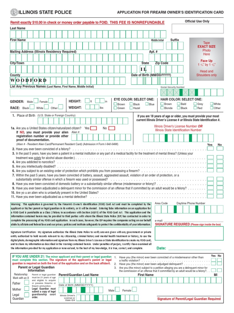 Illinois FOID Card Application Guide | PDF | Battery (Crime) | Legal ...