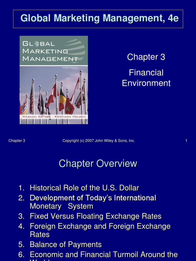 Kotabe Gmm4 Ppt Ch03 Foreign Exchange Market Exchange Rate - 