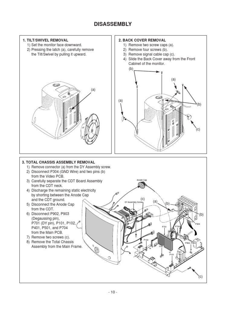 Monitor Disassembly Guide | PDF | Science & Mathematics | Computers
