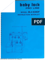 Baby Lock BL4-838DF Serger Manual