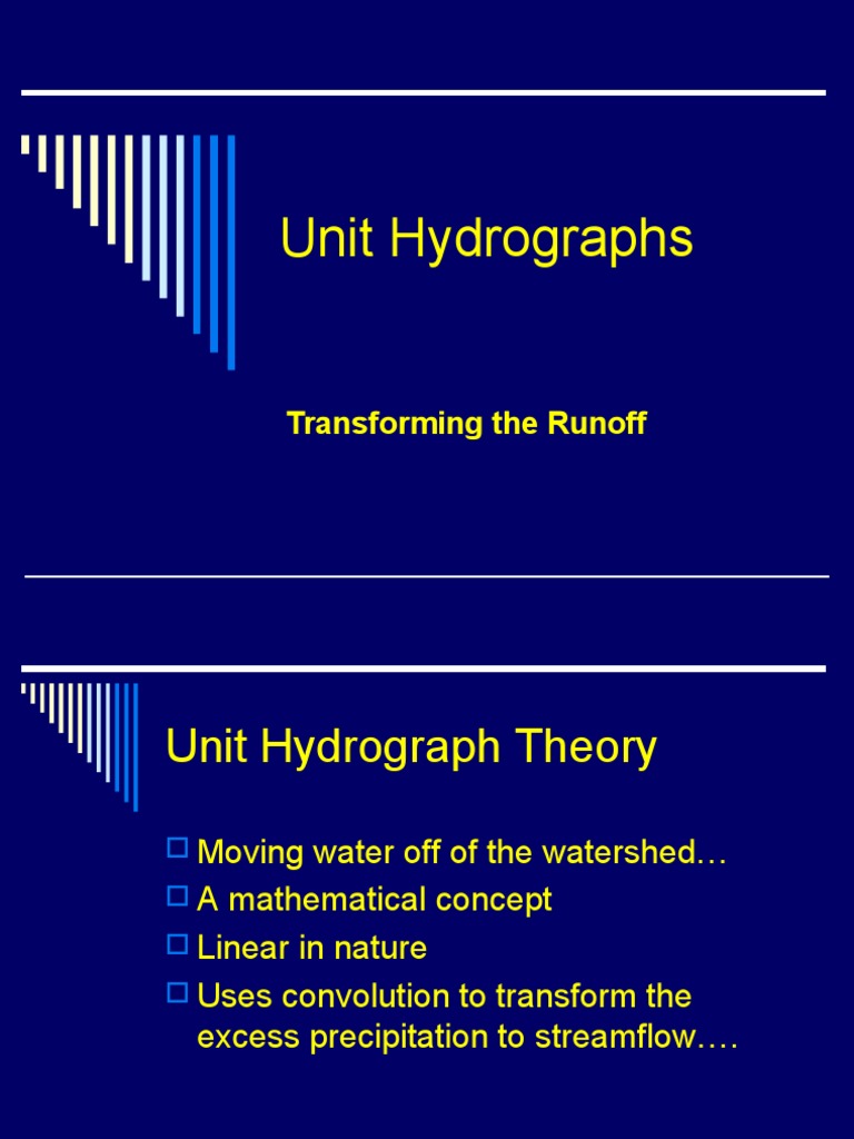 Unit Hydrographs: Theory and Methods | PDF | Earth Sciences | Hydrology