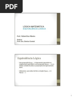Equivalências Lógicas