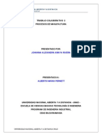 Aporte Al Trabajo Colaborativo 2 Procesos de Manofactura