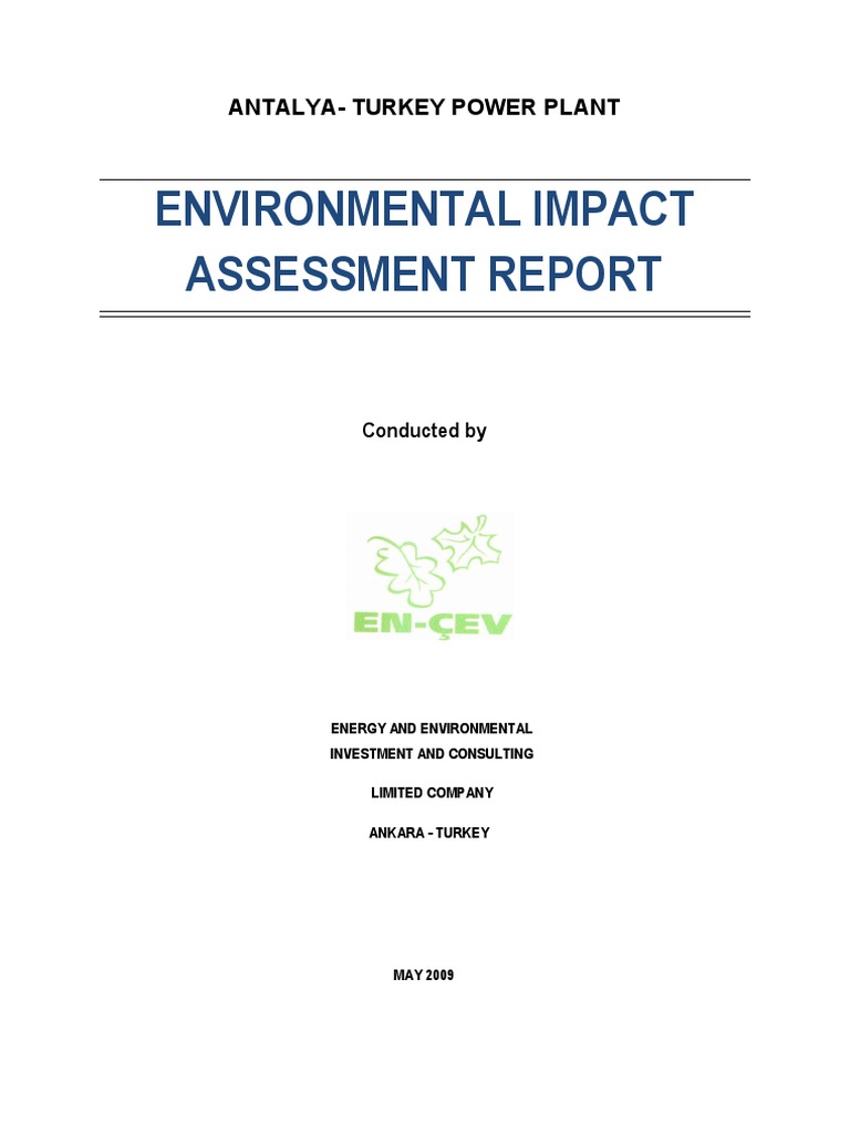Environmental Impact Assessment Sample PDF Environmental Impact Assessment Natural Gas