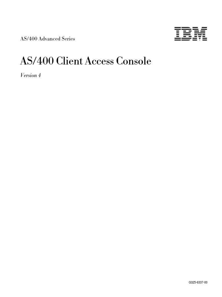 AS/400 Client Access Console | PDF