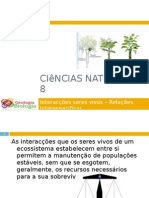 Powerpoint nr. 3 - Interacções seres vivos -Factores do Ambiente - relações interespecíficas