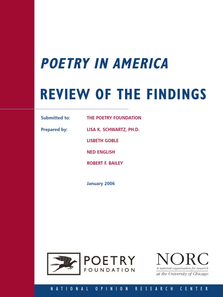Poetry in America: Review of The Findings | PDF | Race And Ethnicity In ...