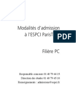 2013 Notice Admission à l'ESPCI ParisTech