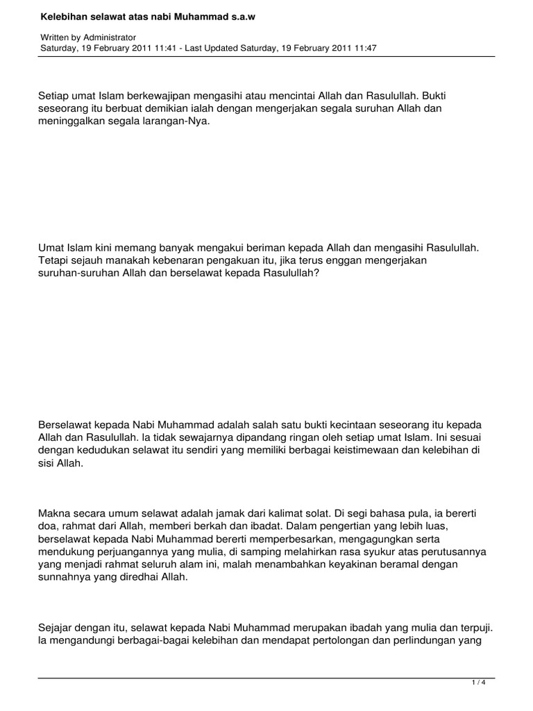 Selawat Pdf