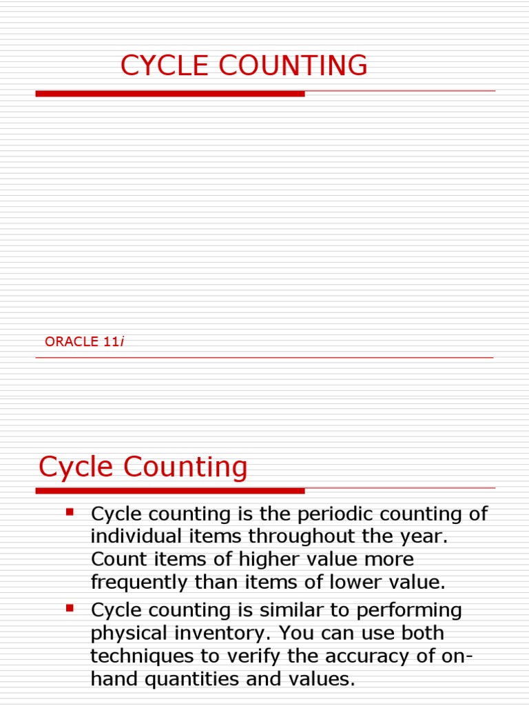 Oracle Cycle Count Procedures | PDF | Computing | Computing And ...