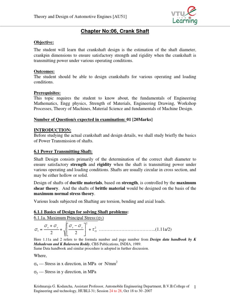 Crankshaft PDF | PDF | V6 Engine | Bearing (Mechanical)