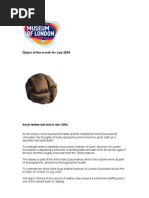 Download Museum of London object of the month July 2009 by Museum of London SN17772611 doc pdf