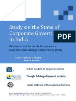 Study On The State of Corporate Governance in India