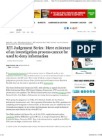 RTI Judgement Series_ Mere Existence of an Investigation Process Cannot Be Used to Deny Information - Moneylife