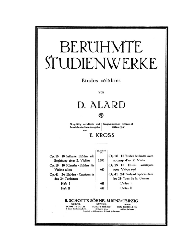 Alard Etudes PDF