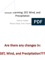 Global Warming Effects on Sea Surface Temps, Winds and Rainfall