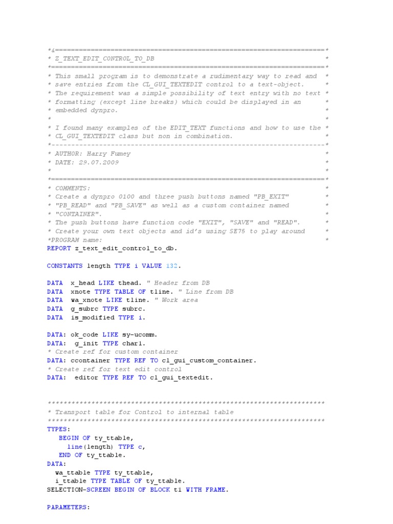 Text Edit Control to Database Example | PDF | Databases | Information ...
