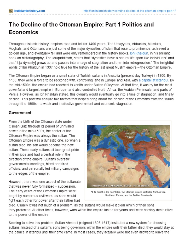The Decline of the Ottoman Empire_ Part 1 Politics and Economics