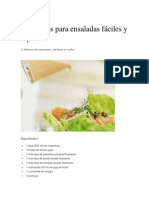 5 Aderezos para Ensaladas Fáciles y Rápidos