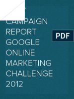 Post Campaign Report Google Online Marketing Challenge 2012