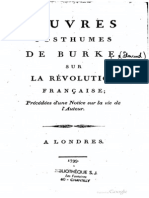 Edmund Burke, Oeuvres Posthumes Sur La Révolution Française
