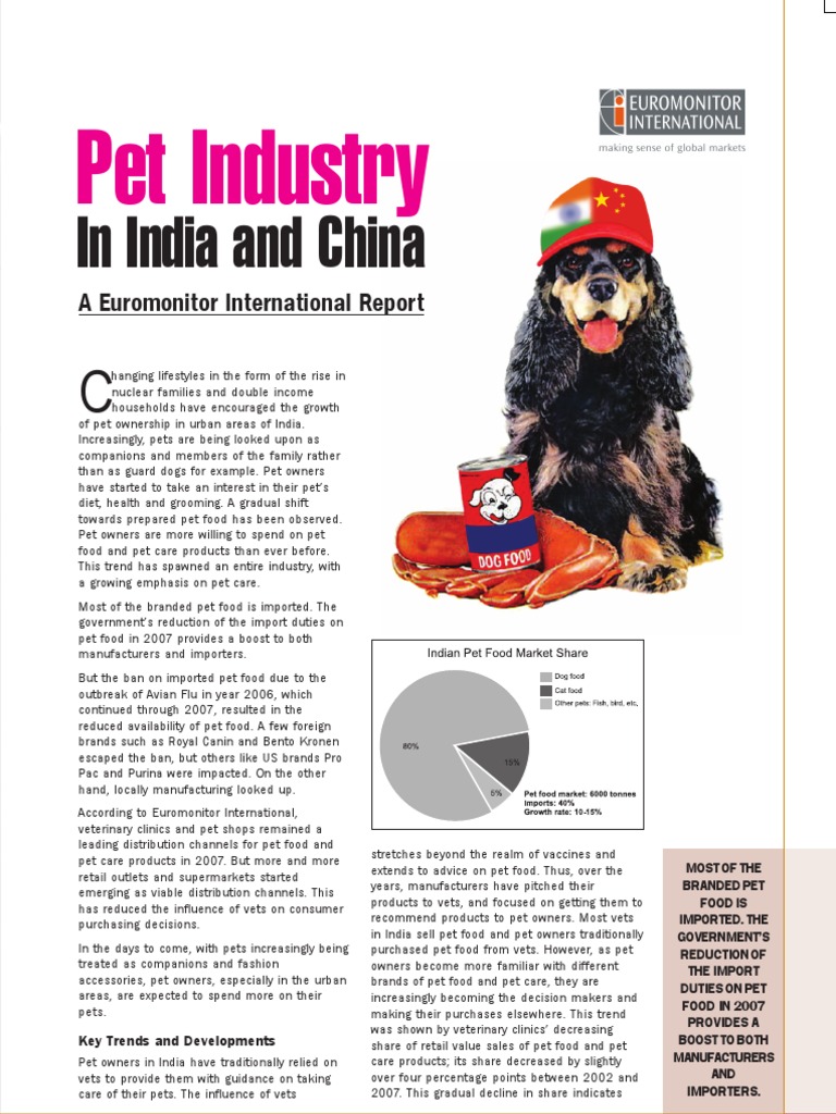 Pet Industry in India Pet Foods
