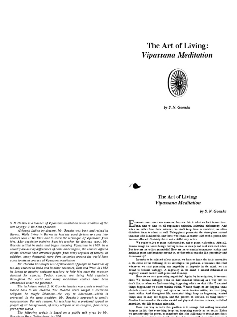 Art of Living | PDF | Psychological Concepts