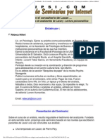 Seminario Psiconet en El Consultorio de Lacan PDF