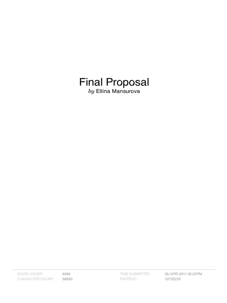 Final Proposal | PDF