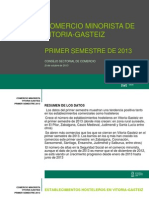 Informe del Observatorio de Comercio de Vitoria del primer semestre de 2013