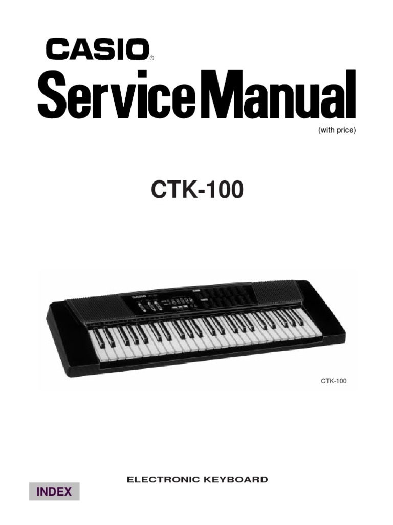 ★CASIO CTK-100キーボード　説明書、譜面台、ACアダプター付 Casio CTK-100 Keyboard Specifications | PDF | Amplifier | Inductor