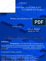 Pychometric Test & Thomas Profiling