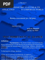  pychometric test & Thomas profiling