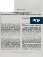 Las Sociedades de Pensamiento y La Revolucion Francesa. Contribucion Al Estudio de Las Ideas Filosoficas Entre 1750-1800