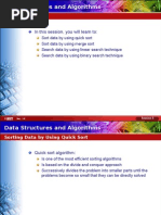 Data Structures and Algorithms: in This Session, You Will Learn To