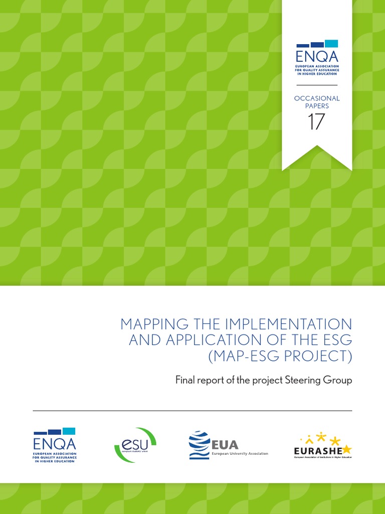 Mapping The Implementation and Application of The Esg (Map-Esg Project ...