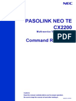 Pasolink Neo Te Cx2200 - Command Reference Ver - 02.05