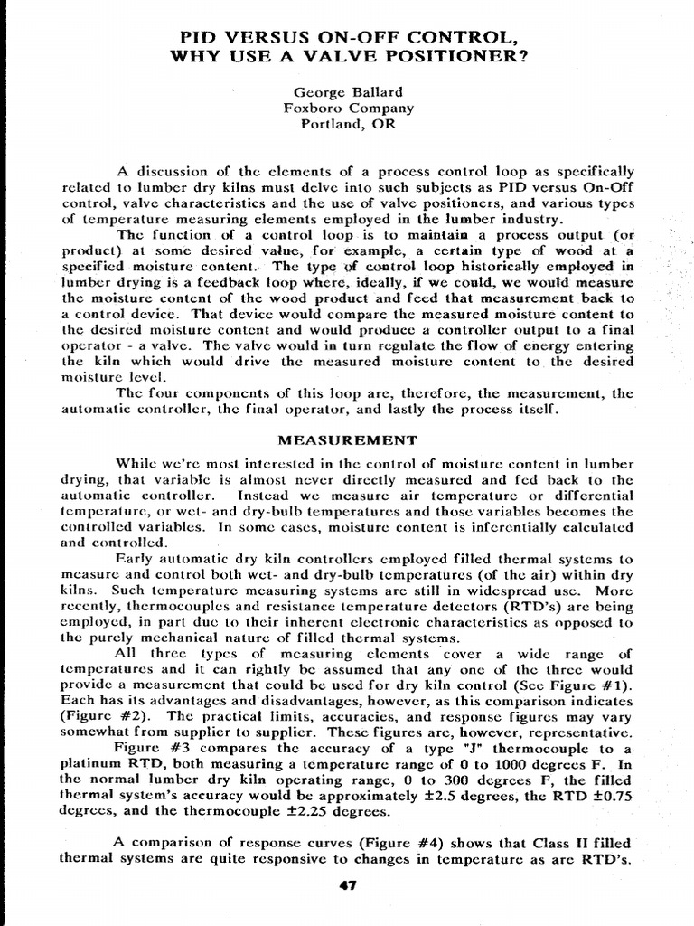 Pid Versus On-Off Control, Why Use A Valve Positioner?: Measurement ...