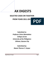 Tax Digests For Years 2011 - 2012
