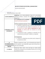 Modelo de Informe de Actividad Pastoral