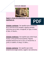 La Alimentación de Los Animales