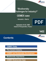 "Biodiversity: Which Challenges For Industry?": CEMEX Case
