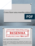 Como Fazer Resenha Crítica