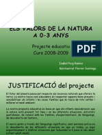 Projecte Valors Natura 0-3 Anys