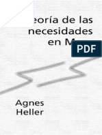 Agnes Heller - Teoría de las necesidades en Marx