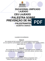 Palestra Sobre Prevenção de Incendio